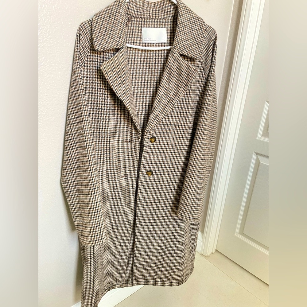 Oak fort houndstooth coat, very good condition, size S